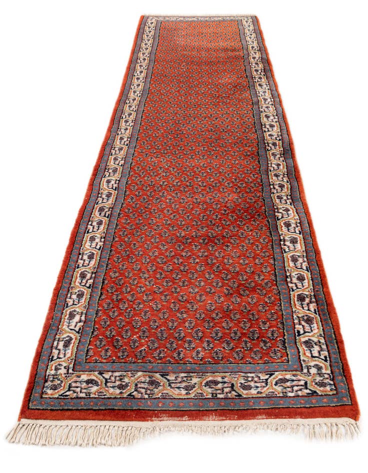 Detail image of  2' 8 x 11' 4  Hand Knotted Mir Wool Runner Rug