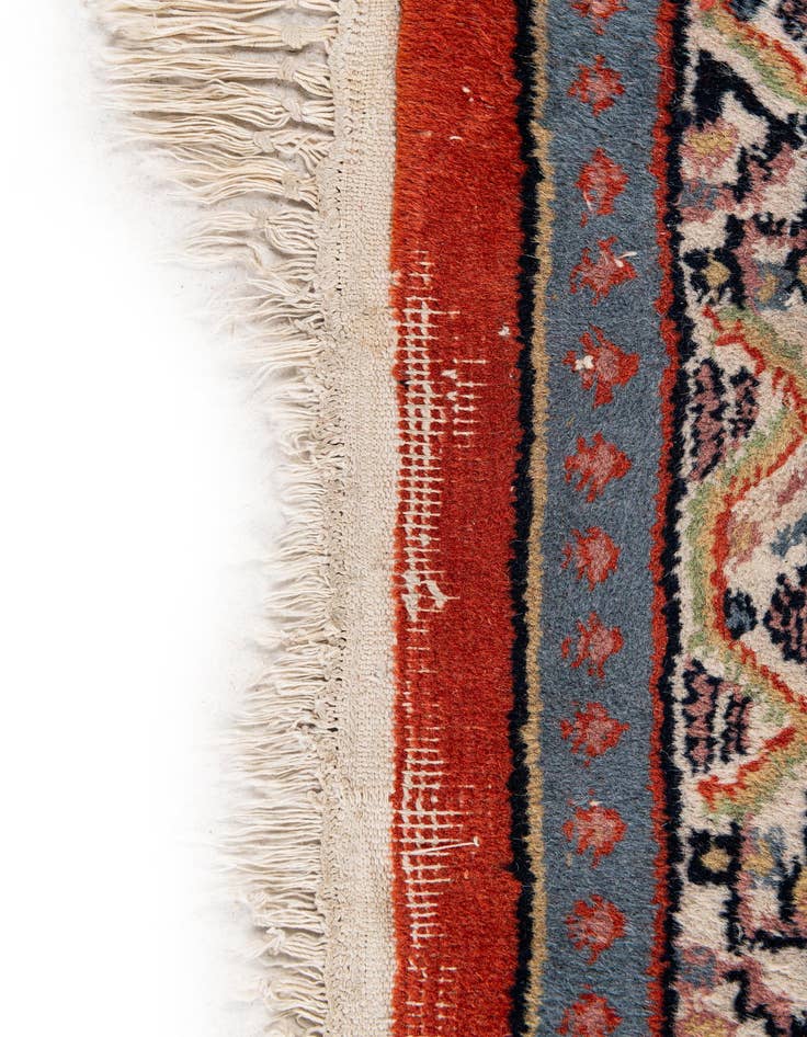 Detail image of  2' 8 x 11' 4  Hand Knotted Mir Wool Runner Rug