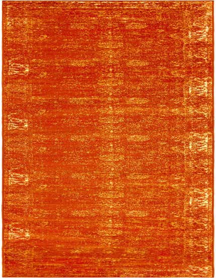 A 16 ft orange runner rug with a distressed bohemian medallion pattern, ideal for hallways.