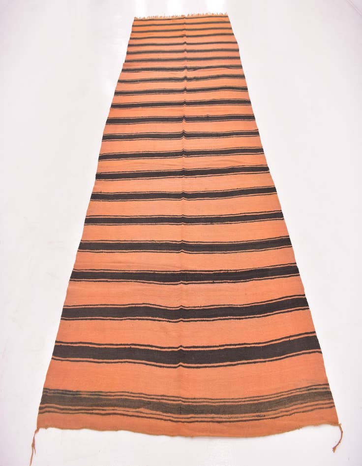 Detail image of  5' 8 x 13'  Hand Knotted Moroccan Wool Runner Rug