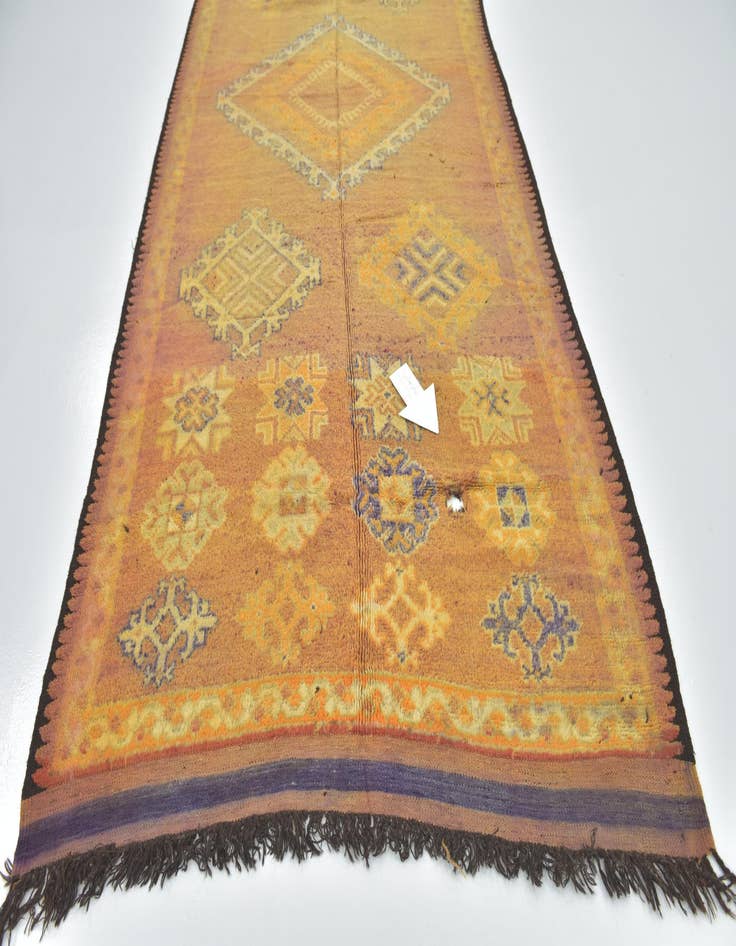 Detail image of  5' 10 x 15'  Hand Knotted Moroccan Wool Runner Rug