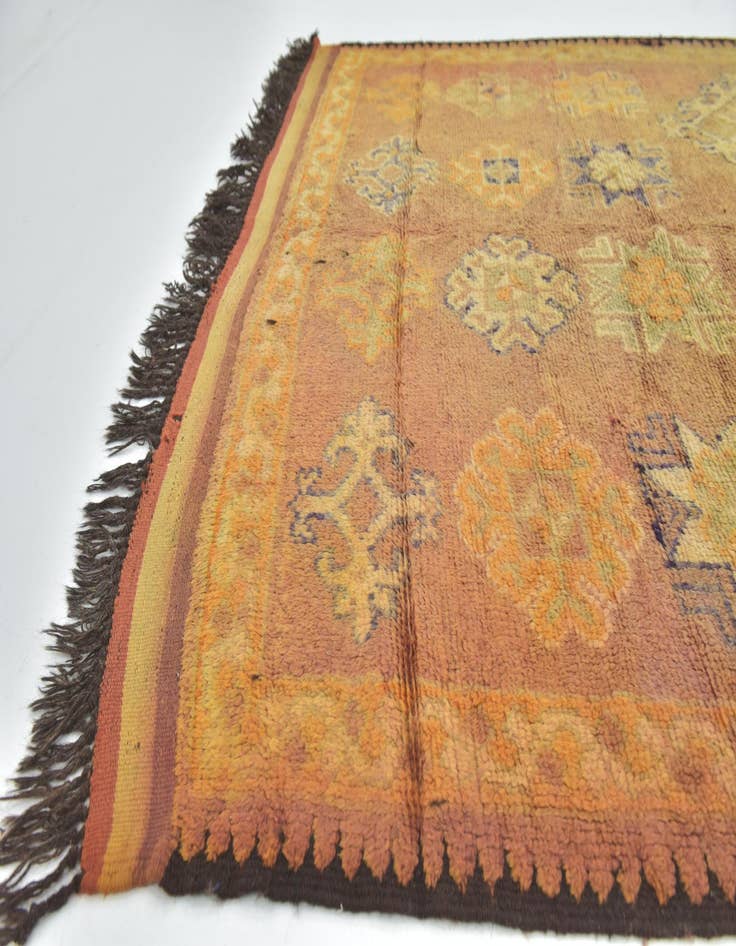 Detail image of  5' 10 x 15'  Hand Knotted Moroccan Wool Runner Rug