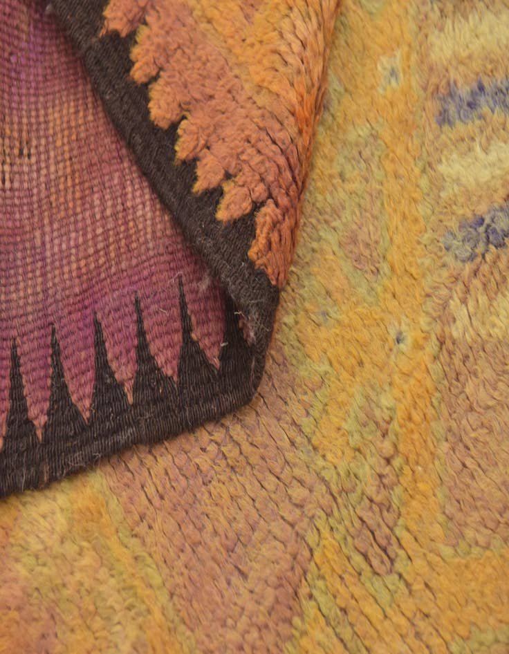 Detail image of  5' 10 x 15'  Hand Knotted Moroccan Wool Runner Rug