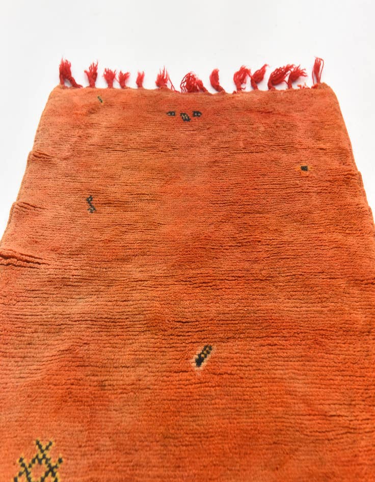 Detail image of  2' 9 x 6' 5  Hand Knotted Moroccan Wool Runner Rug