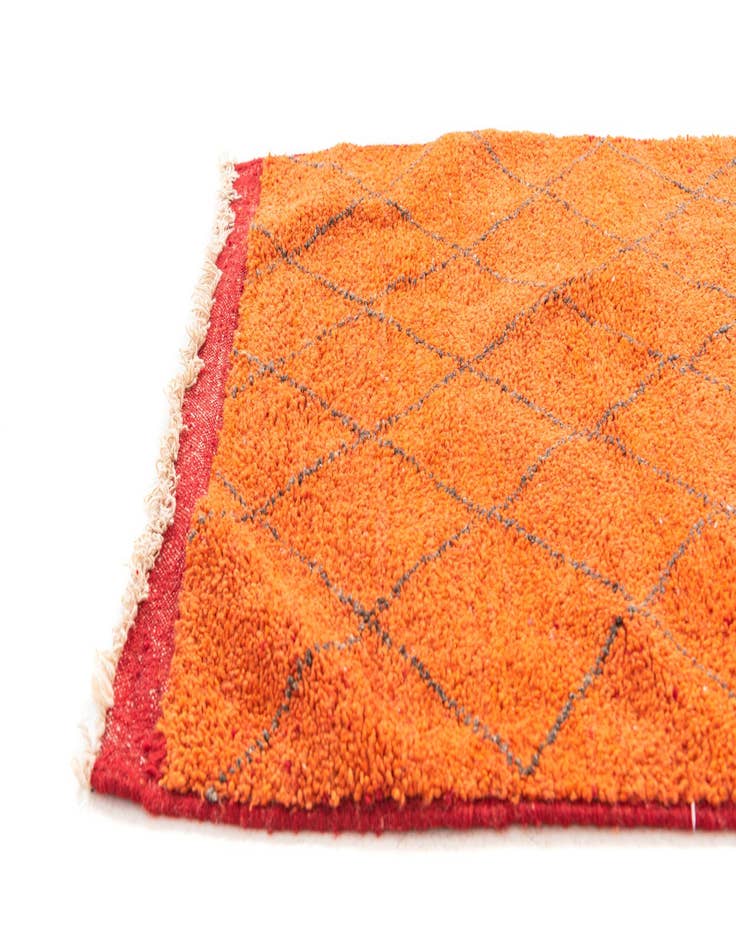 Detail image of  3' 5 x 9' 3  Hand Knotted Moroccan Wool Runner Rug