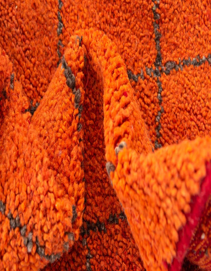 Detail image of  3' 5 x 9' 3  Hand Knotted Moroccan Wool Runner Rug