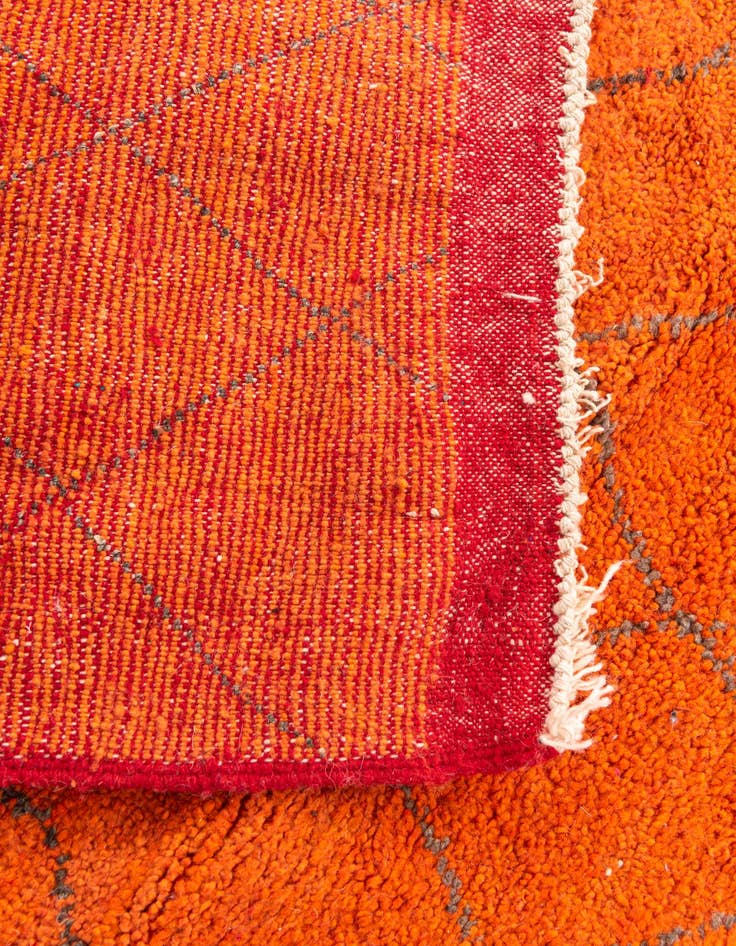 Detail image of  3' 5 x 9' 3  Hand Knotted Moroccan Wool Runner Rug
