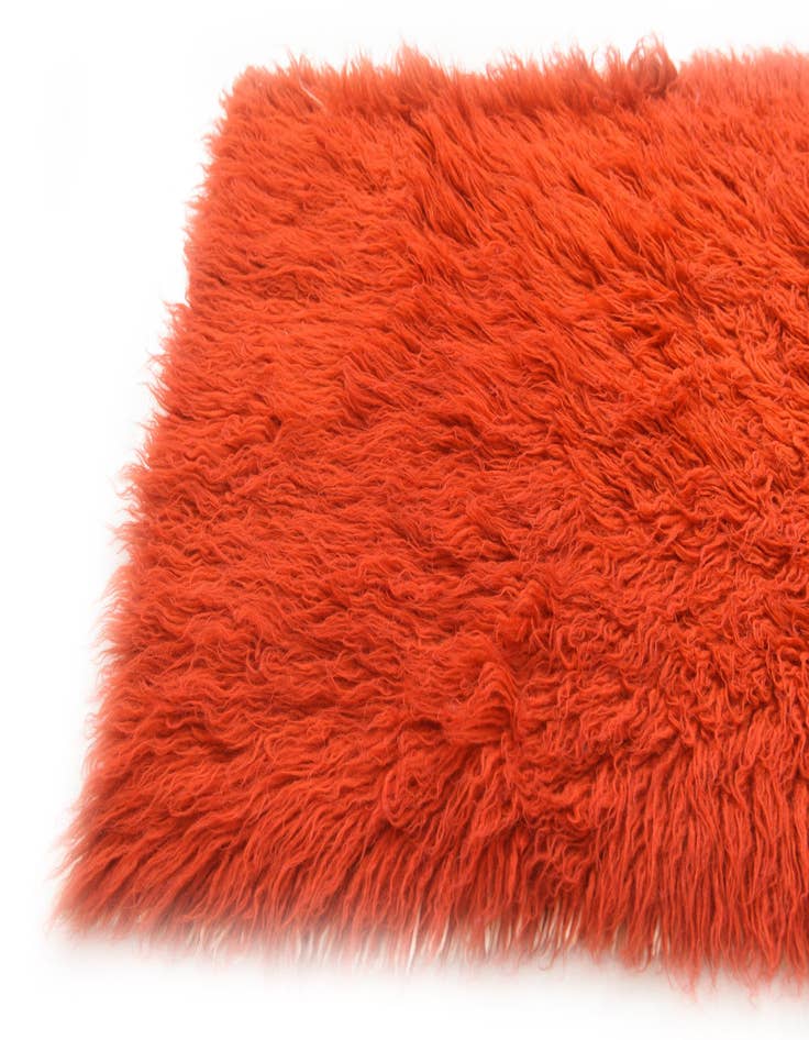 Detail image of  2' 6 x 4'  Hand Knotted Moroccan Wool Runner Rug