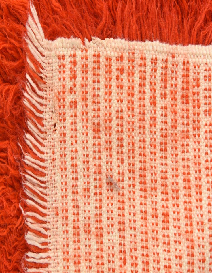 Detail image of  2' 6 x 4'  Hand Knotted Moroccan Wool Runner Rug