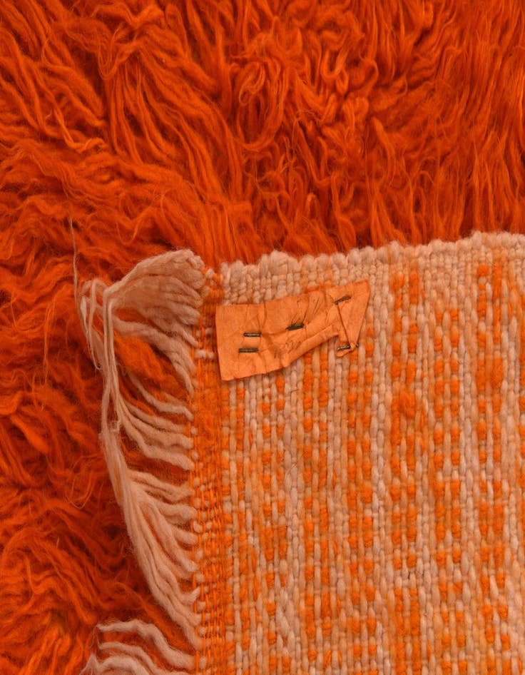 Detail image of  2' 4 x 4' 5  Hand Knotted Moroccan Wool Runner Rug