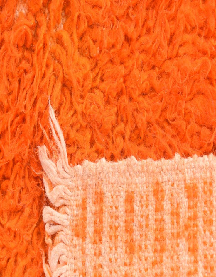 Detail image of  2' 1 x 4'  Hand Knotted Moroccan Wool Runner Rug