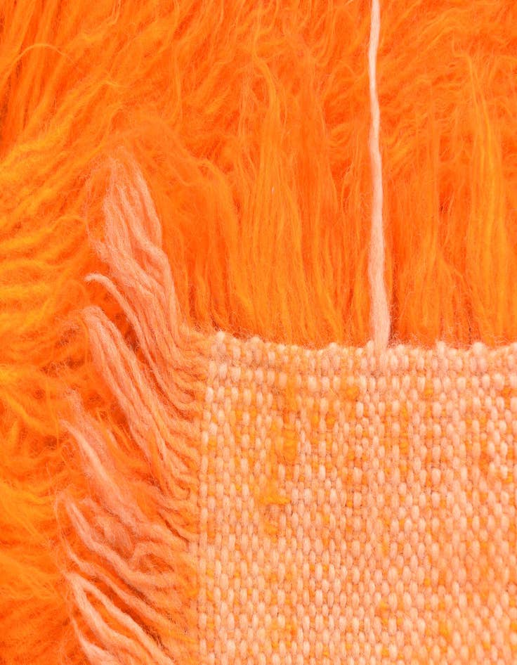 Detail image of  2' x 4'  Hand Knotted Moroccan Wool Runner Rug