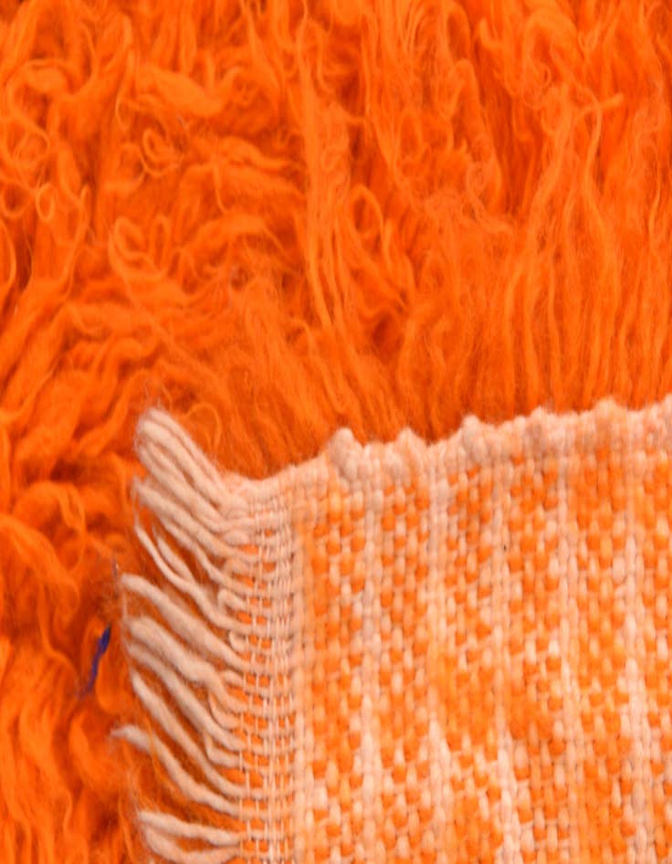 Detail image of  2' 4 x 4' 7  Hand Knotted Moroccan Wool Runner Rug