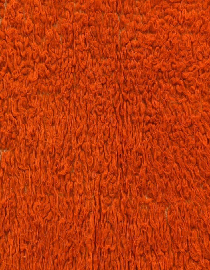 Detail image of  2' 3 x 4' 2  Hand Knotted Moroccan Wool Runner Rug