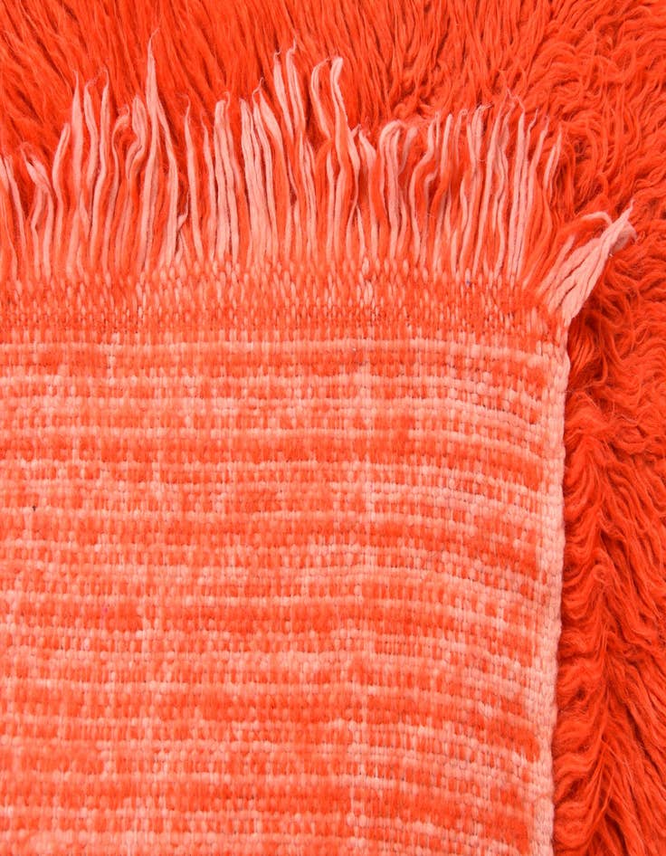 Detail image of  2' 4 x 4' 9  Hand Knotted Moroccan Wool Runner Rug