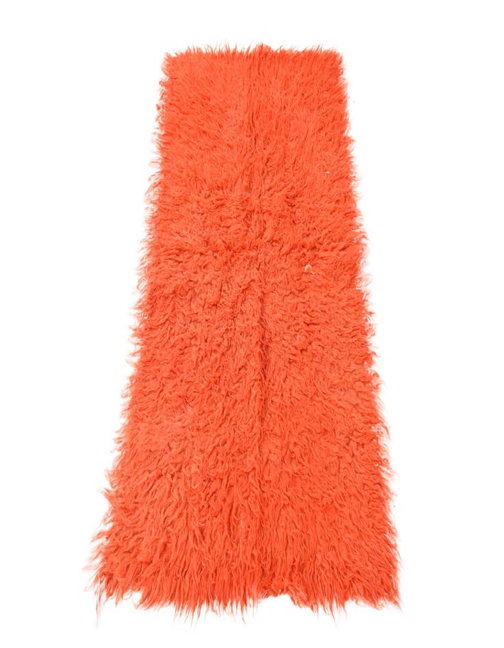 Detail image of  2' 4 x 4' 6  Hand Knotted Moroccan Wool Runner Rug