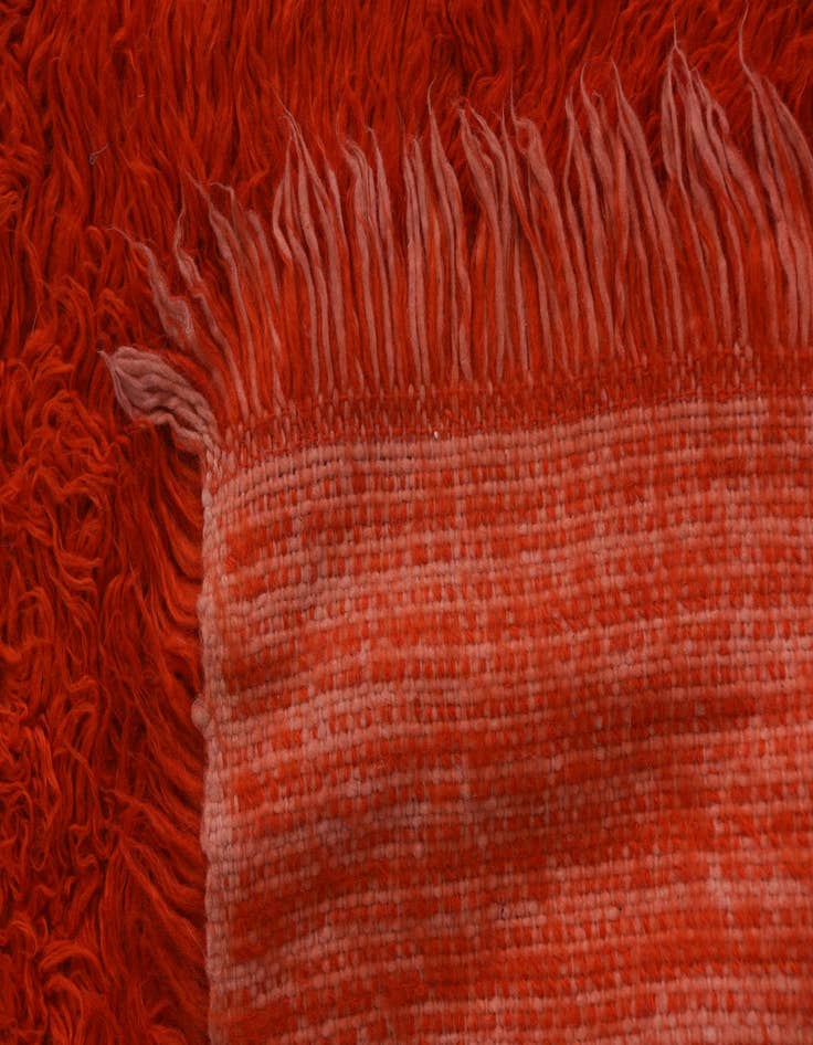 Detail image of  2' 4 x 4' 9  Hand Knotted Moroccan Wool Runner Rug