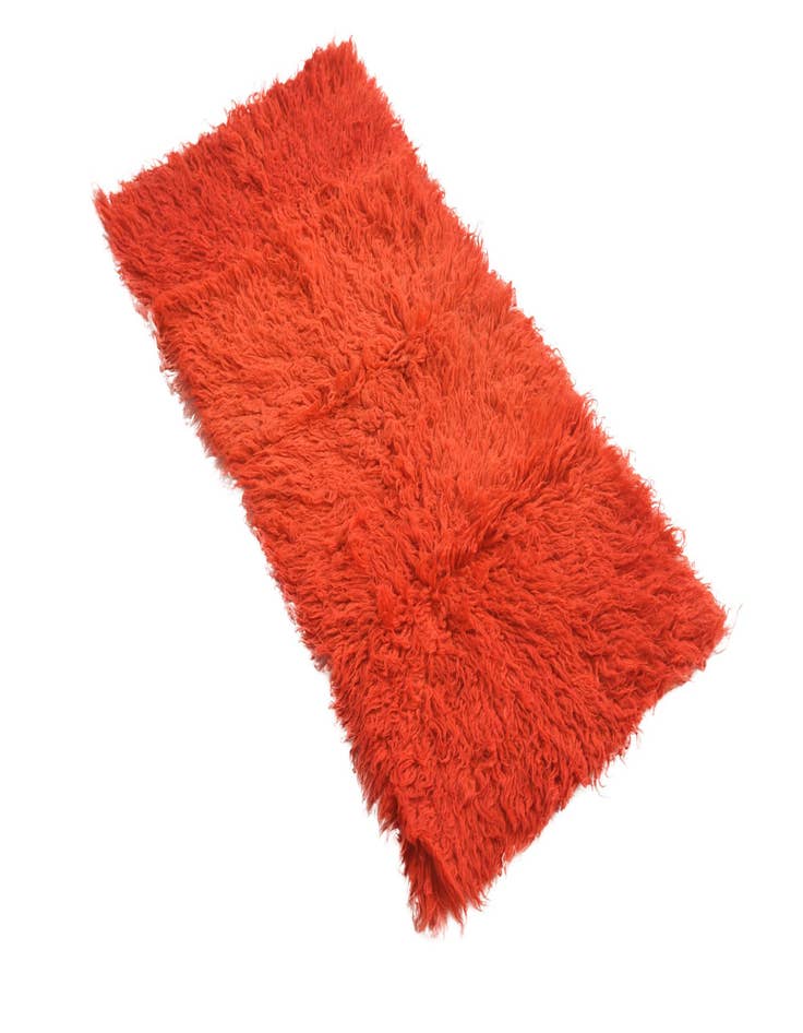 Detail image of  2' x 4'  Hand Knotted Moroccan Wool Runner Rug