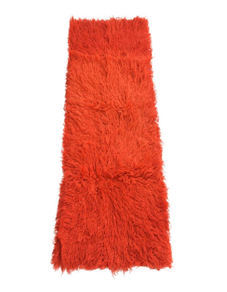 Detail image of  2' x 4'  Hand Knotted Moroccan Wool Runner Rug