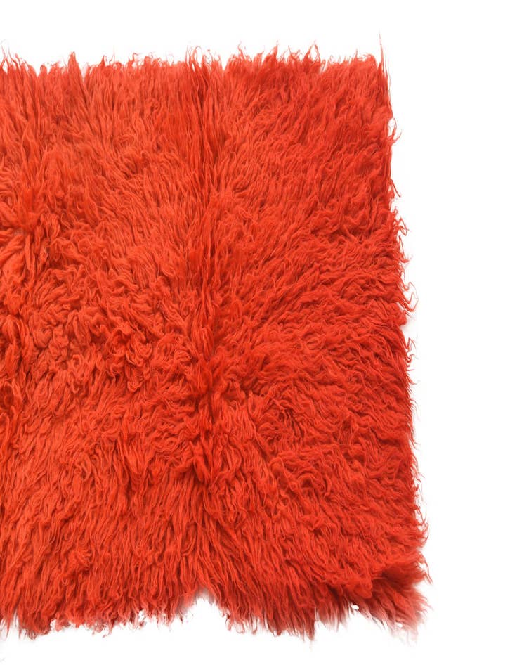 Detail image of  2' x 4'  Hand Knotted Moroccan Wool Runner Rug