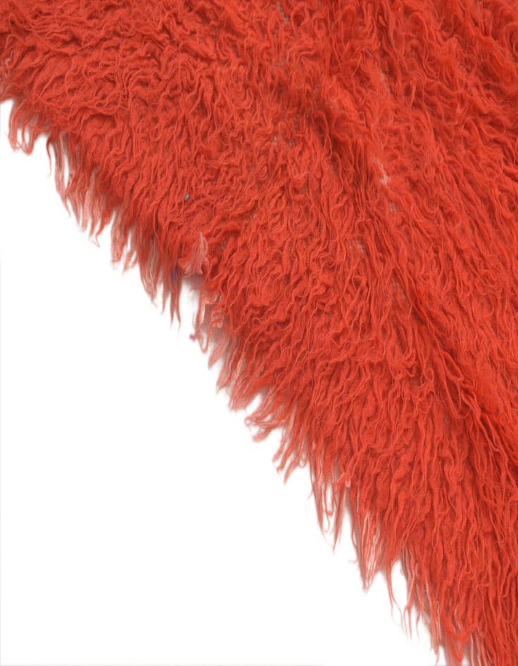 Detail image of  2' 4 x 4' 5  Hand Knotted Moroccan Wool Runner Rug