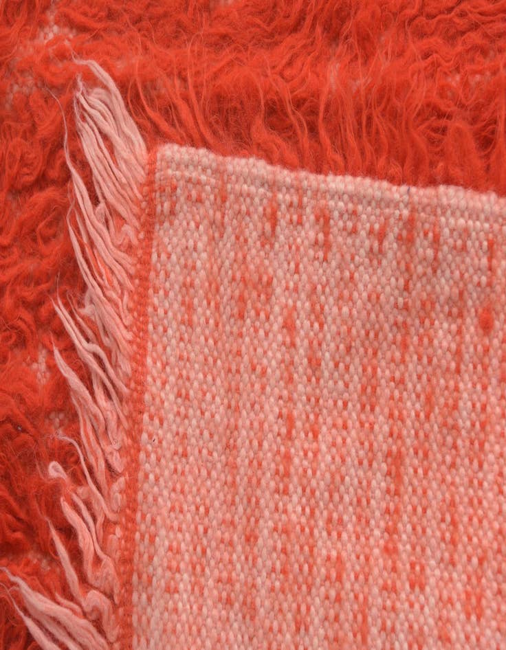 Detail image of  2' 4 x 4' 5  Hand Knotted Moroccan Wool Runner Rug