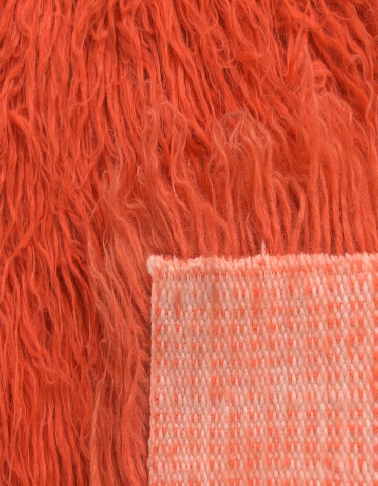 Detail image of  3' 3 x 7'  Hand Knotted Moroccan Wool Runner Rug