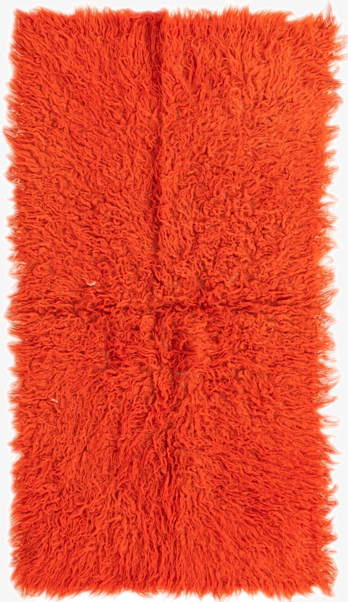  2' 4 x 4' 6  Hand Knotted Moroccan Wool Runner Rug