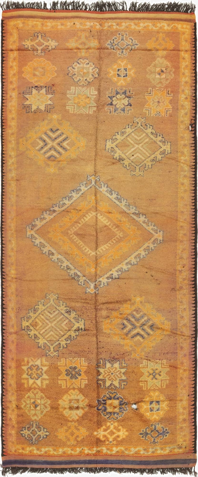  5' 10 x 15'  Hand Knotted Moroccan Wool Runner Rug