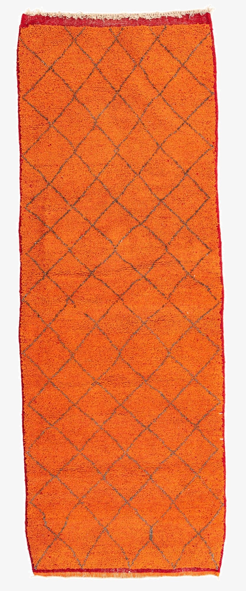  3' 5 x 9' 3  Hand Knotted Moroccan Wool Runner Rug