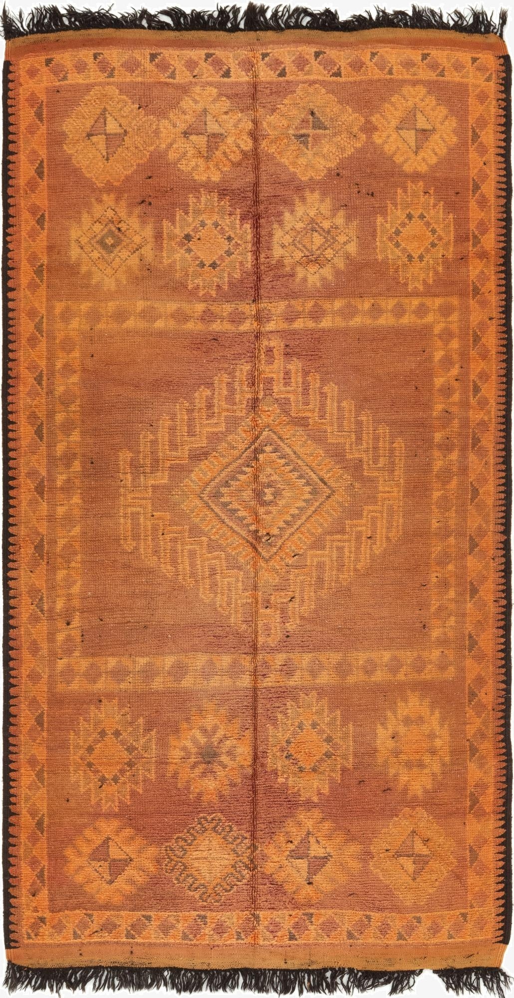  5' 7 x 10' 10  Hand Knotted Moroccan Wool Runner Rug
