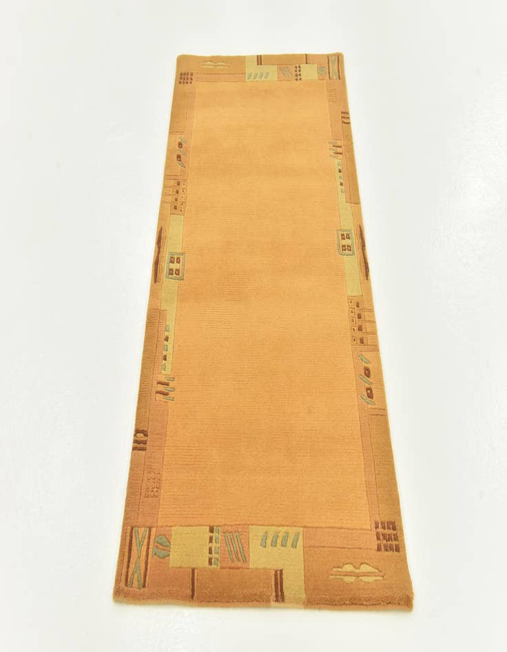 Detail image of  2' 5 x 4' 7  Hand Knotted Nepal Wool Runner Rug