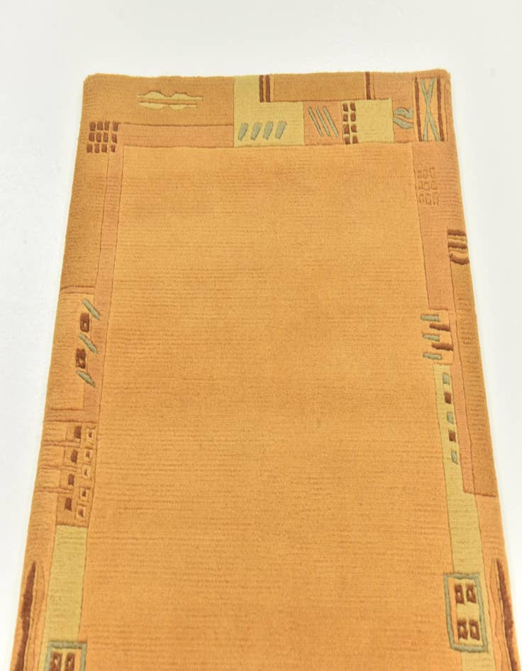 Detail image of  2' 5 x 4' 7  Hand Knotted Nepal Wool Runner Rug