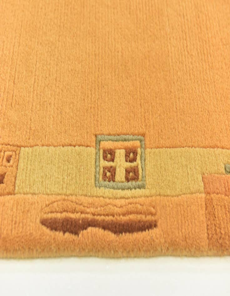 Detail image of  2' 5 x 4' 7  Hand Knotted Nepal Wool Runner Rug