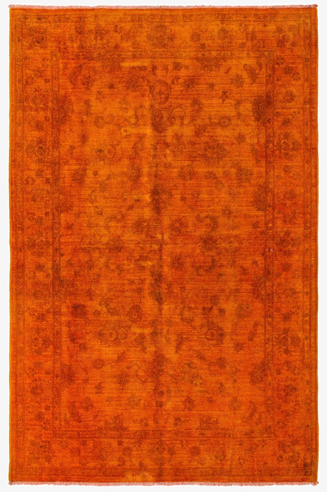  5' 2 x 7' 10  Hand Knotted Over-Dyed Ziegler Runner Rug