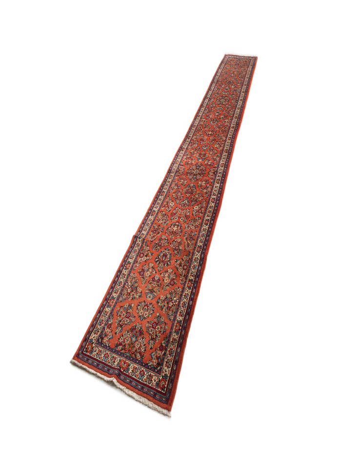 Detail image of  2' 9 x 20' 11 Sarouk Wool Runner Rug