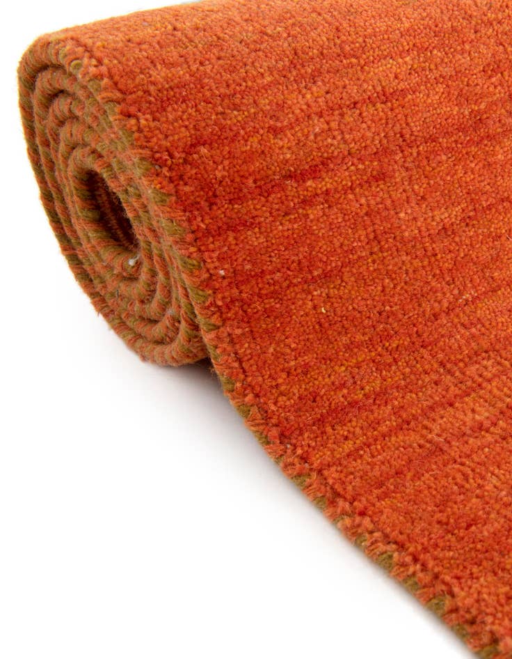 Detail image of 2' 7 x 9' 10 Hand Knotted Solid Gabbeh Wool Runner Rug