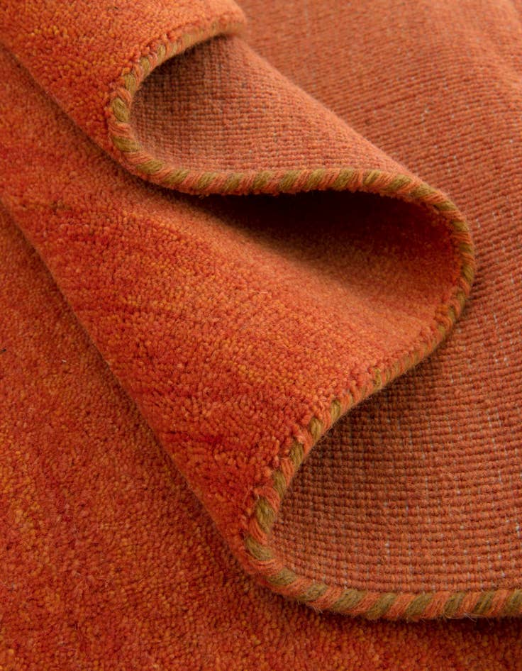 Detail image of 2' 7 x 9' 10 Hand Knotted Solid Gabbeh Wool Runner Rug