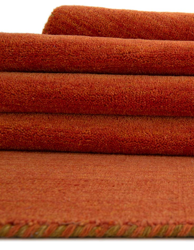 Detail image of 2' 7 x 9' 10 Hand Knotted Solid Gabbeh Wool Runner Rug