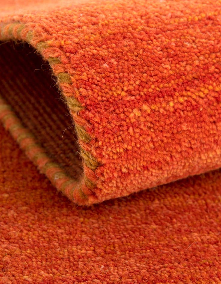 Detail image of 2' 7 x 9' 10 Hand Knotted Solid Gabbeh Wool Runner Rug