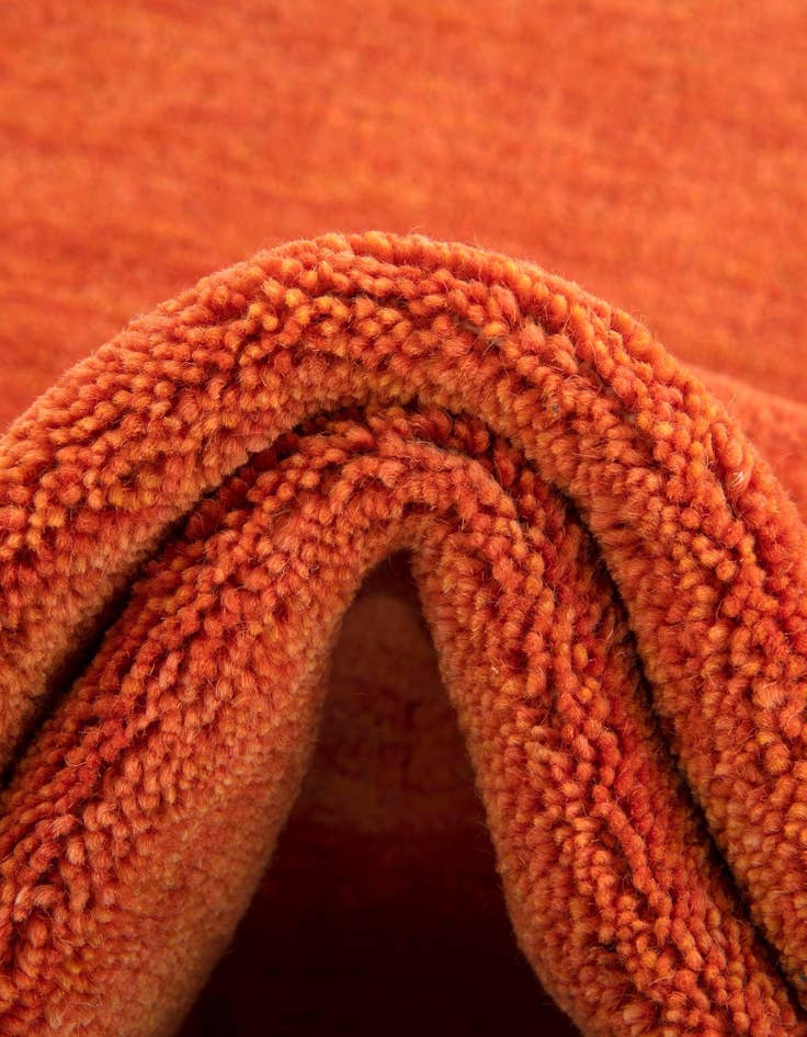 Detail image of 2' 7 x 9' 10 Hand Knotted Solid Gabbeh Wool Runner Rug