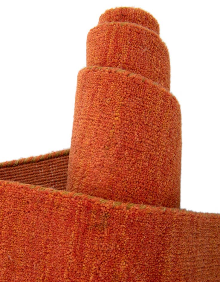 Detail image of 2' 7 x 9' 10 Hand Knotted Solid Gabbeh Wool Runner Rug