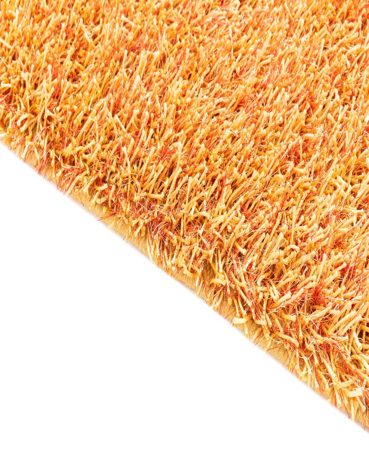 Detail image of  2' 4 x 4' 8  Hand Knotted Solid Shag Runner Rug