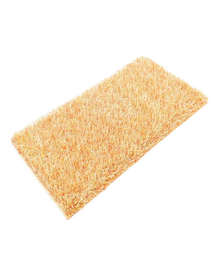 Detail image of  2' 5 x 4' 8  Hand Knotted Solid Shag Runner Rug