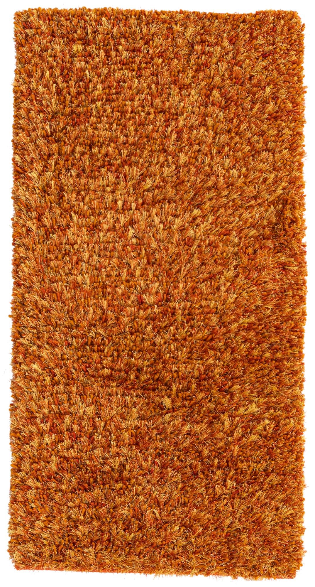  2' 5 x 4' 8  Hand Knotted Two-Tone Shag Oriental Runner Rug