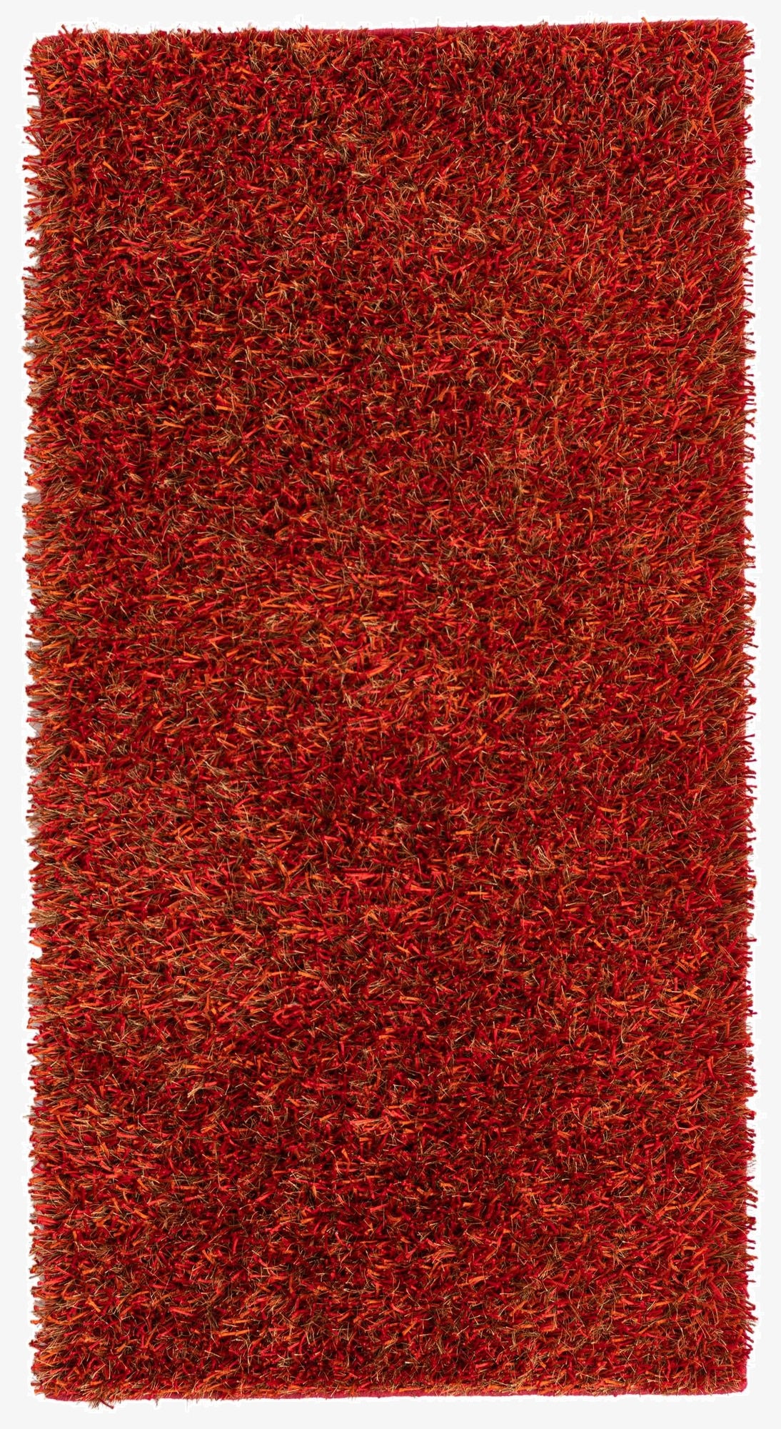  2' 5 x 4' 7  Hand Knotted Two-Tone Shag Oriental Runner Rug