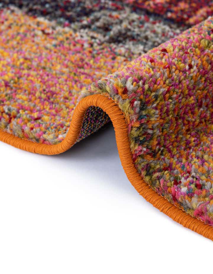 Orange 7' 10 x 7' 10 Hyacinth Square Rug | Rugs.com