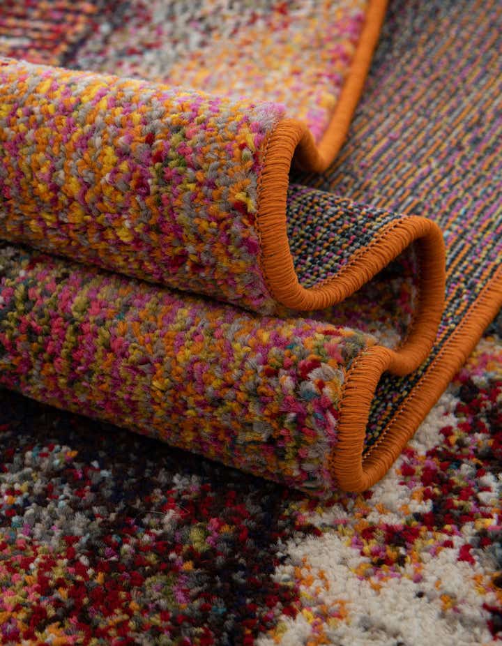 Orange 7' 10 x 7' 10 Hyacinth Square Rug | Rugs.com