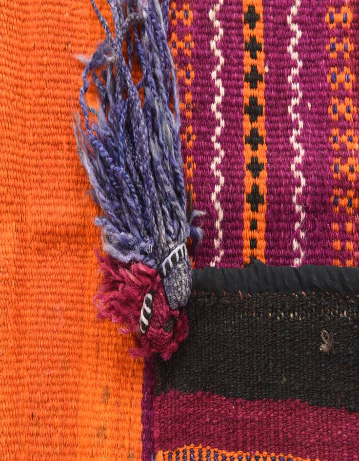 Detail image of  2' 10 x 3' 9  Hand Woven Kilim Afghan Wool Square Rug