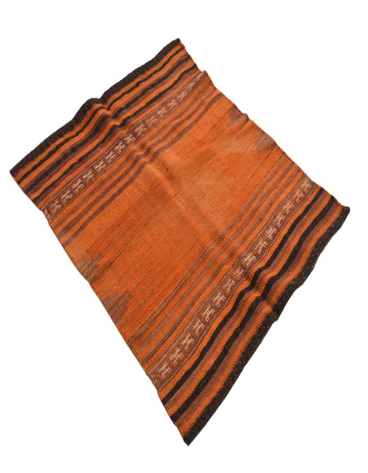 Detail image of  3' x 3' 6  Hand Woven Kilim Fars Wool Square Rug